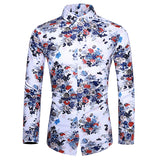 Casuals Shirt Men Autumn New Arrival Personality Printing Long Sleeve Shirts Mens Fashion Big Size Business Office Shirt 6XL 7XL