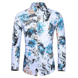 Casuals Shirt Men Autumn New Arrival Personality Printing Long Sleeve Shirts Mens Fashion Big Size Business Office Shirt 6XL 7XL