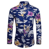 Casuals Shirt Men Autumn New Arrival Personality Printing Long Sleeve Shirts Mens Fashion Big Size Business Office Shirt 6XL 7XL