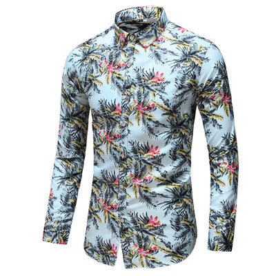 Casuals Shirt Men Autumn New Arrival Personality Printing Long Sleeve Shirts Mens Fashion Big Size Business Office Shirt 6XL 7XL