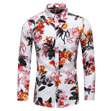 Casuals Shirt Men Autumn New Arrival Personality Printing Long Sleeve Shirts Mens Fashion Big Size Business Office Shirt 6XL 7XL