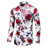 Casuals Shirt Men Autumn New Arrival Personality Printing Long Sleeve Shirts Mens Fashion Big Size Business Office Shirt 6XL 7XL