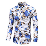 Casuals Shirt Men Autumn New Arrival Personality Printing Long Sleeve Shirts Mens Fashion Big Size Business Office Shirt 6XL 7XL