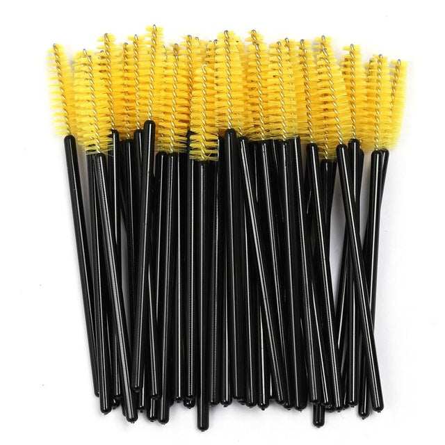 50Pcs Make Up Brushes Eyelash Brush Disposable Mascara Wands Applicator Eye lashes Cosmetic Brushes maquillaje For Makeup Tool