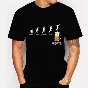 Friday Beer Print Men's Brand T-shirts Funny Graphic Hip Hop Summer Women Men Tshirts Streetwear Ulzzang Harajuku T-Shirt Shirt