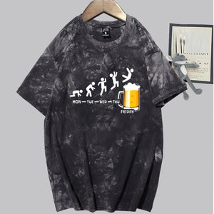 Friday Beer Print Men's Brand T-shirts Funny Graphic Hip Hop Summer Women Men Tshirts Streetwear Ulzzang Harajuku T-Shirt Shirt