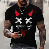 Men's Tshirt Causal Short Sleeve Shirt Quick-drying Clothing Men's Clothes Little devil Oversized T shirt Fashion Sweatshirt